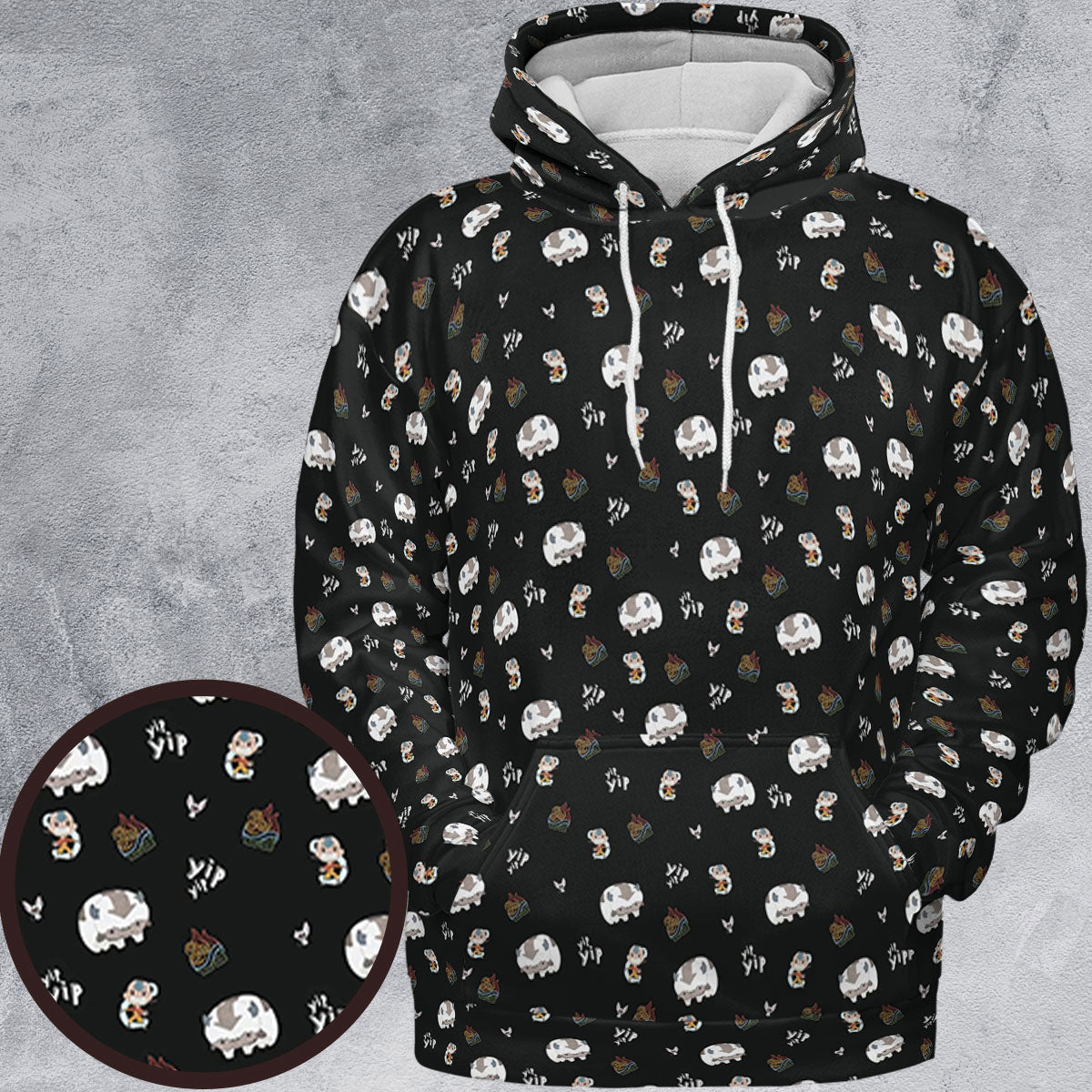 Appa Yip Yip Avatar Pattern All-over Print Hoodie