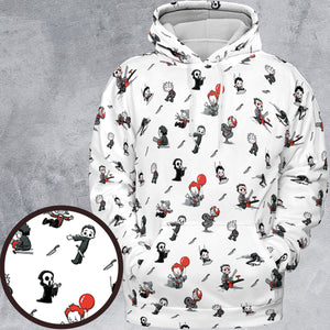 Baby Horror Characters Pattern All-over Print Hoodie