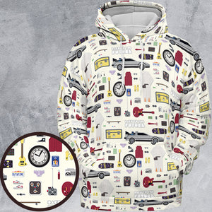 Back to the Future Pattern All-over Print Hoodie