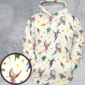 Battle of the Planets Pattern All-over Print Hoodie