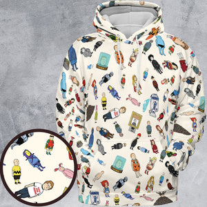 Bobby Hill King Of The Hill Pattern All-over Print Hoodie
