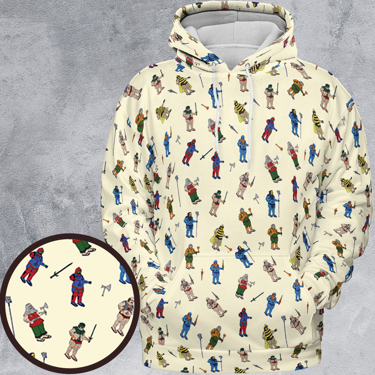 Carl In Masters Of The Universe Pattern All-over Print Hoodie
