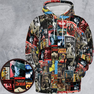 Classic Horror Movie Posters Monster Universal Scream Ghostface The Thing All-over Print Hoodie