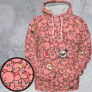 Cute Kirby Waddle Doo Bandana Waddle Dee Meta Knight Kirby's Characters All-over Print Hoodie