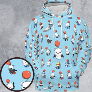 Cute Moogle Final Fantasy All-over Print Hoodie