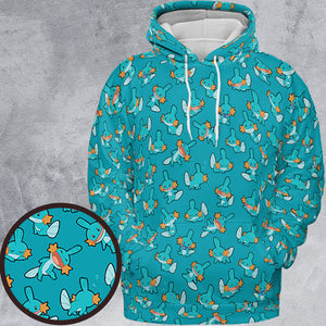 Cute Mudkips Pokemon All-over Print Hoodie