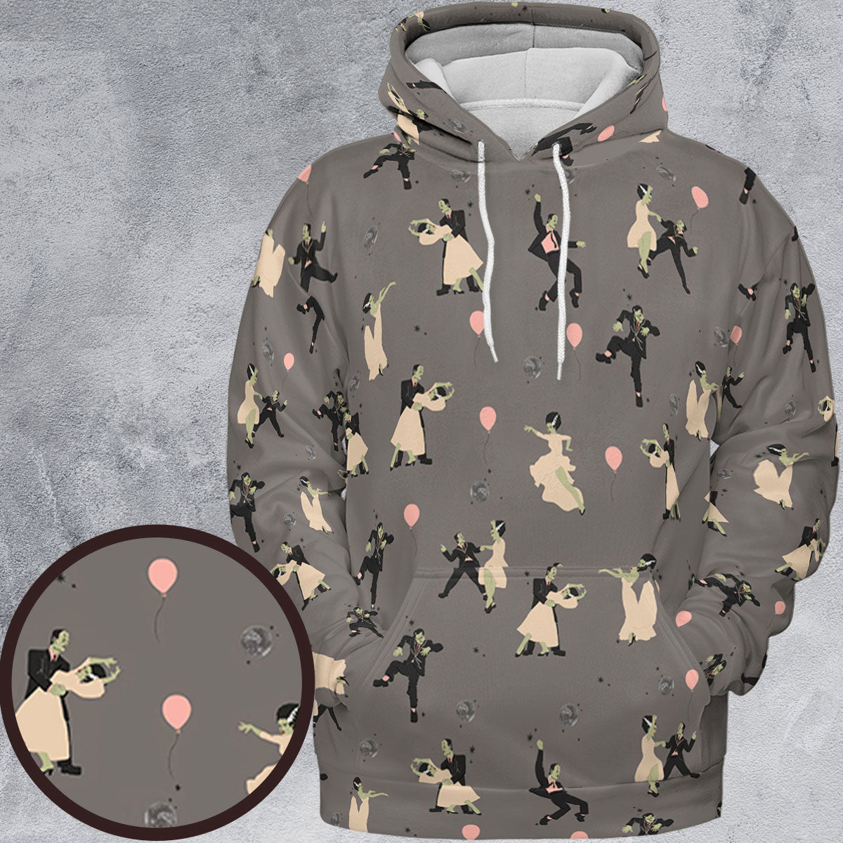 Dirty Dancing Frankenstein and Bride of Frankenstein All-over Print Hoodie