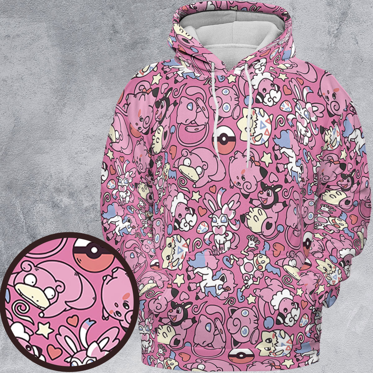 Fairy Pokemon Pattern All-over Print Hoodie