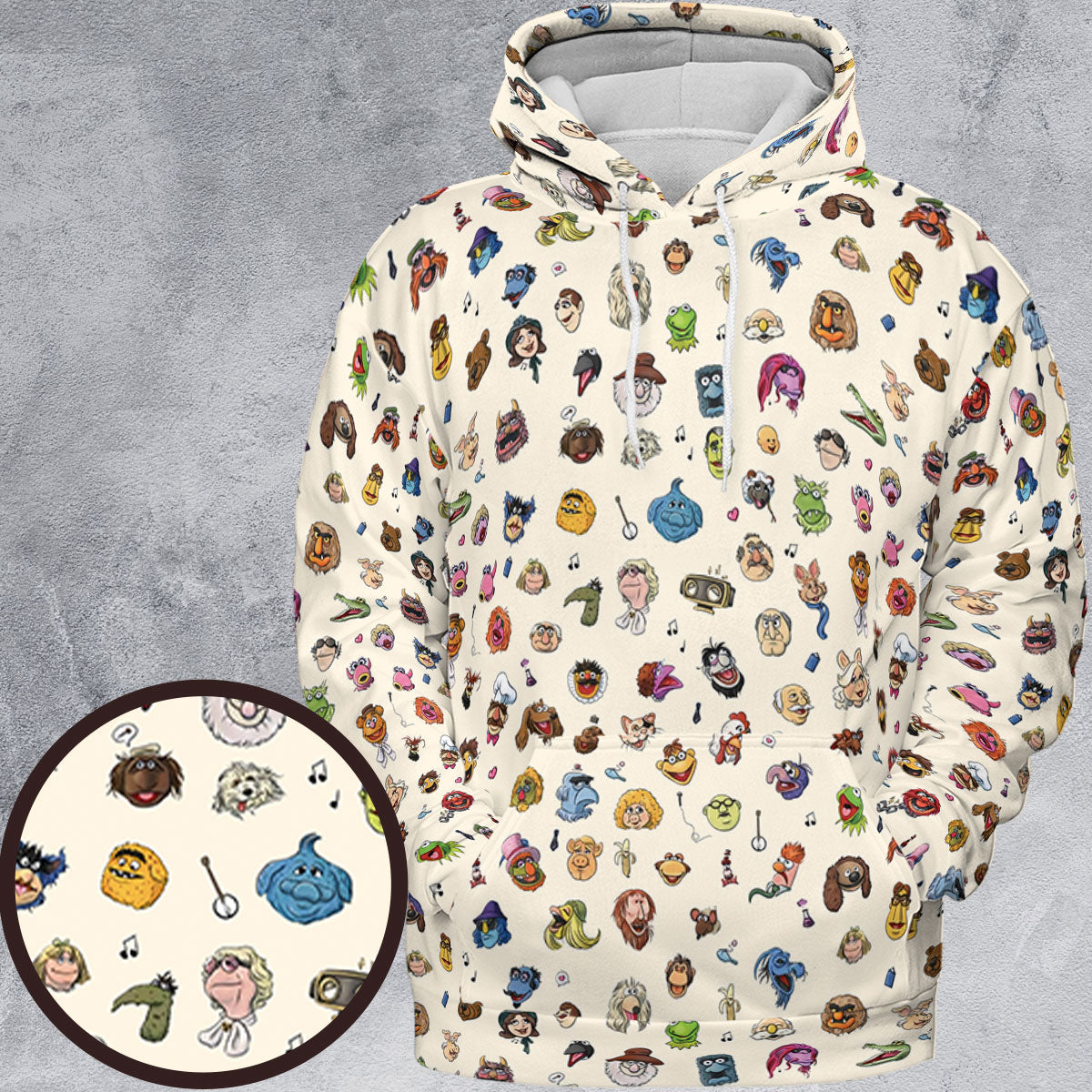 The Muppets Pattern All-over Print Hoodie