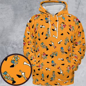 Stone Age The Flintstones Characters All-over Print Hoodie