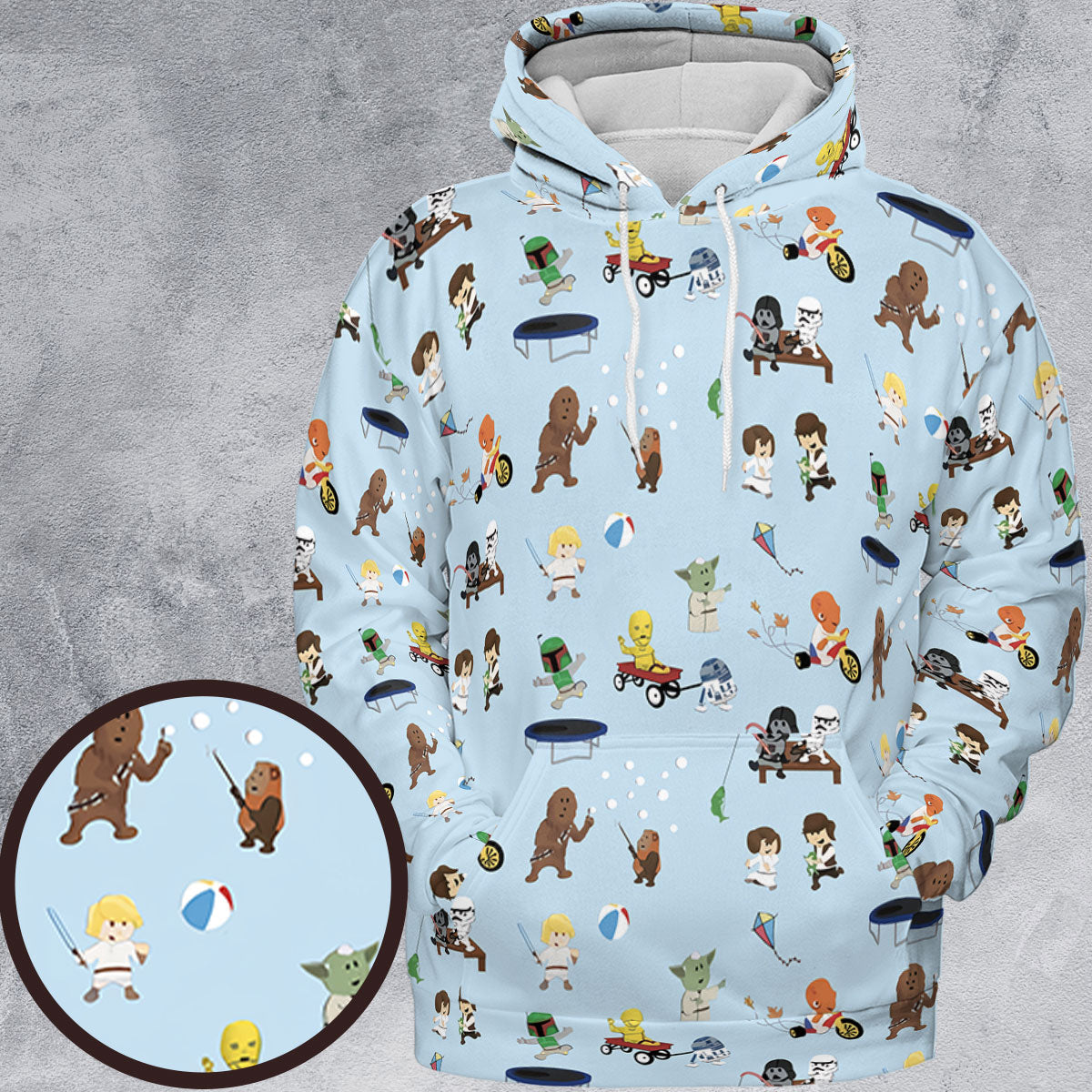 Go Fishing with Star Wars Characters All-over Print Hoodie