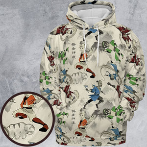 Aang Katara Toph Beifong Sokka Avatar The Last Airbender All-over Print Hoodie
