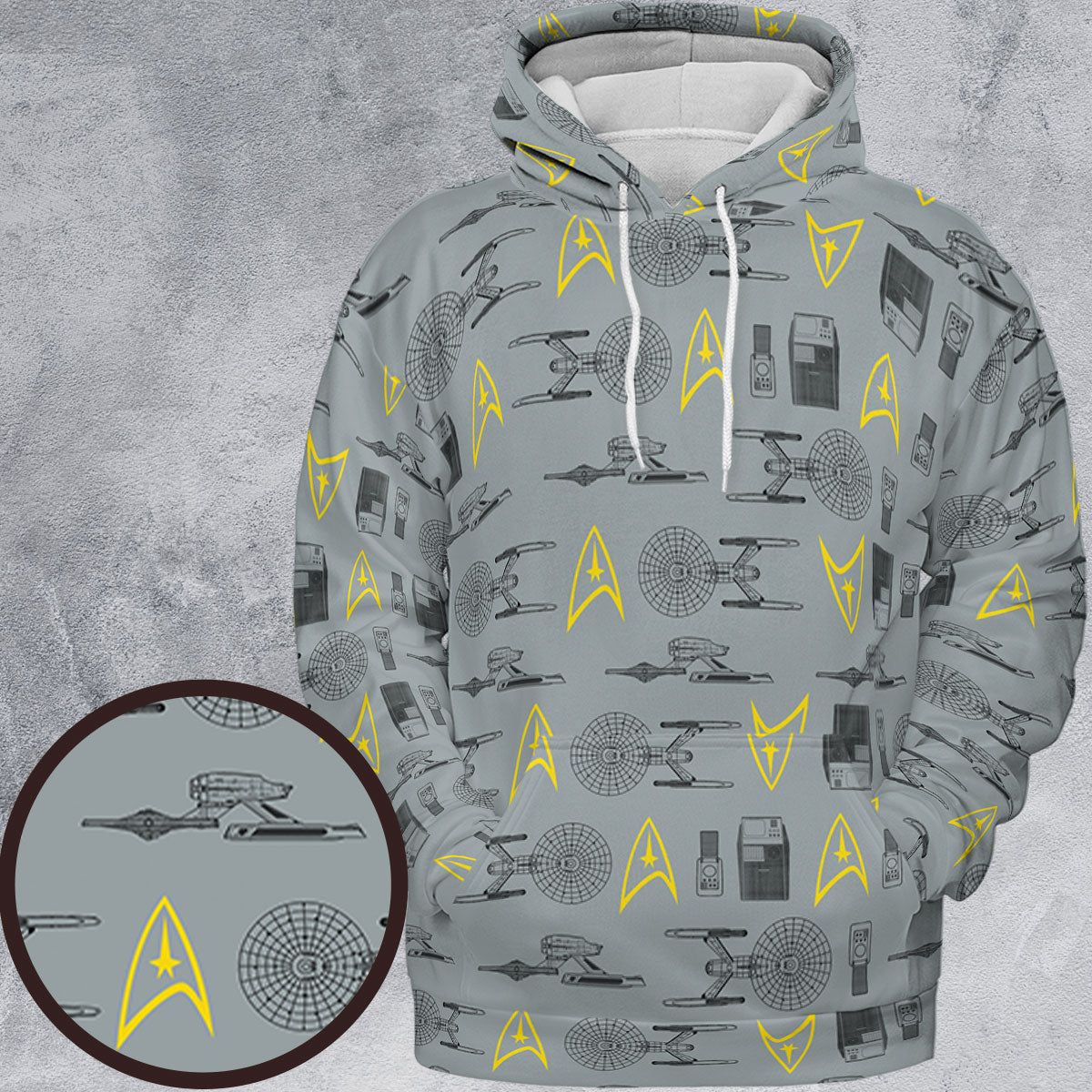 S.T Shipyard Star Trek All-over Print Hoodie