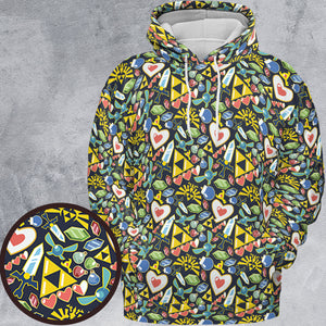 Zelda Theme Items All-over Print Hoodie