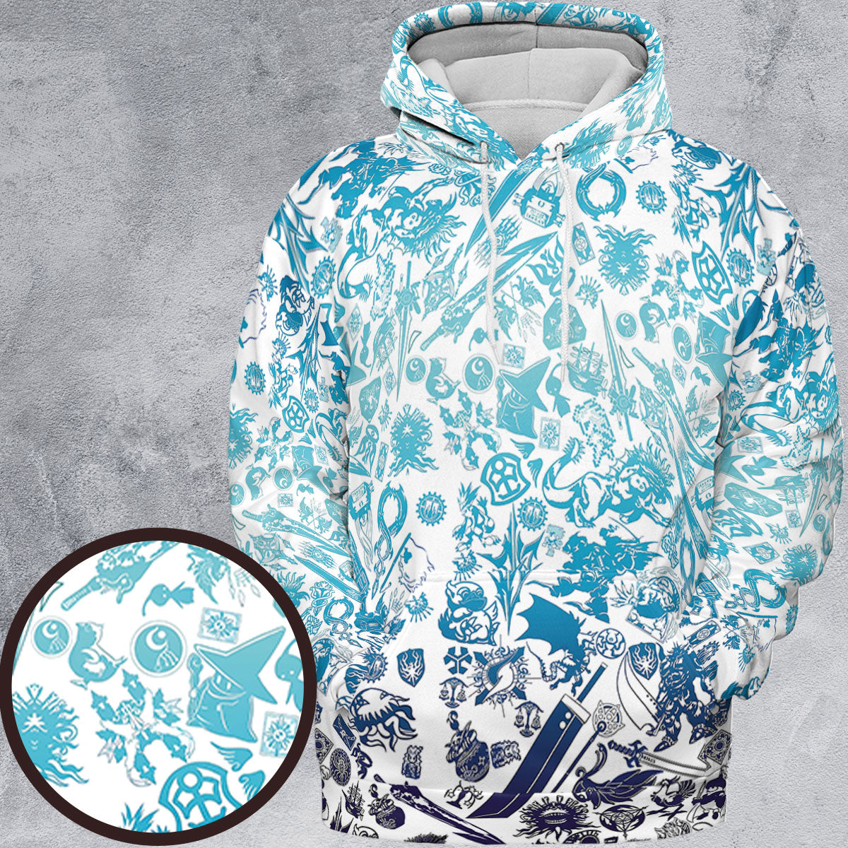 Blue Moggle Final Fantasy All-over Print Hoodie