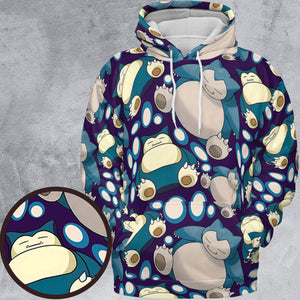 Snorlax Pokemon All-over Print Hoodie