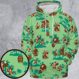 Donkey Kong & Diddy Kong All-over Print Hoodie