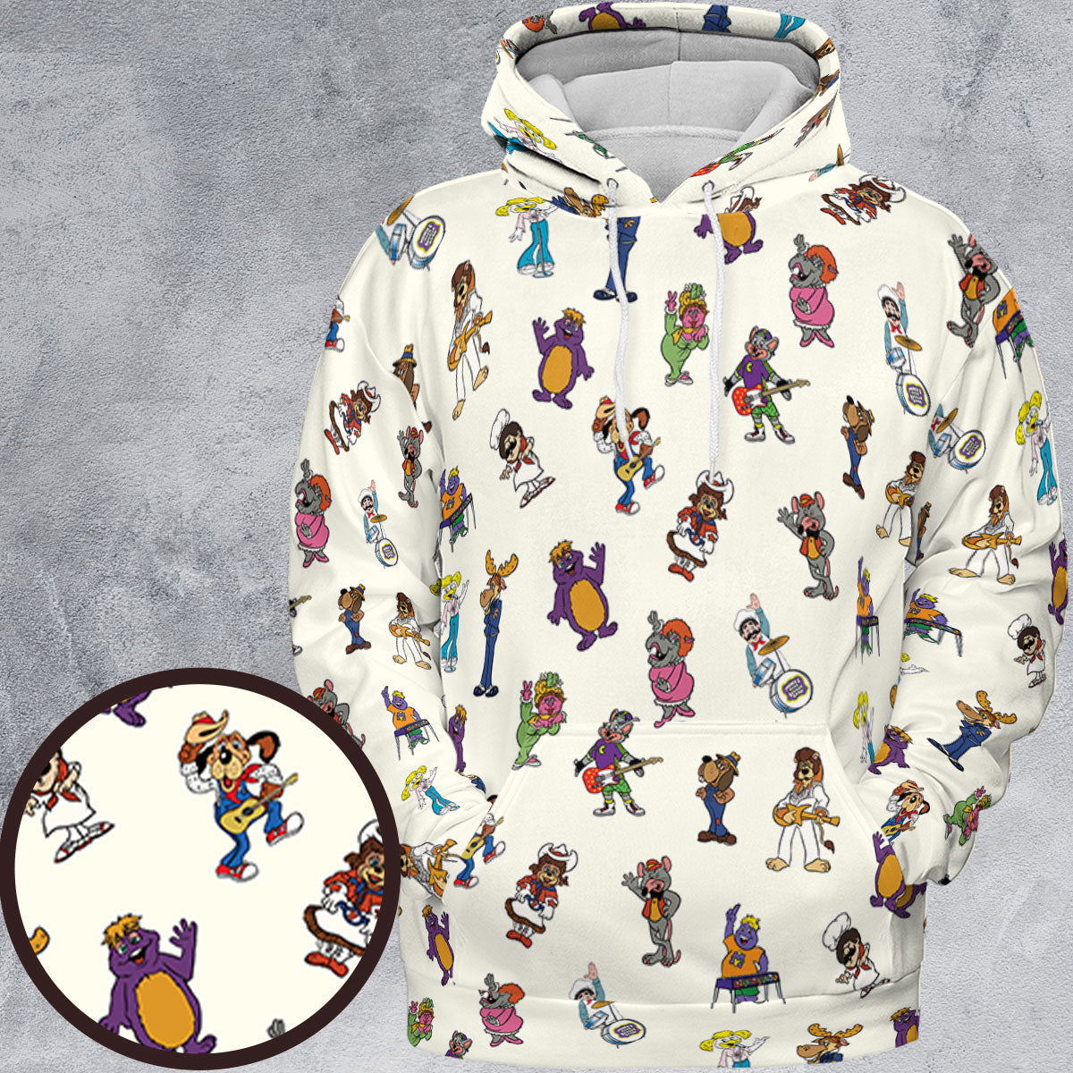80s Pizza Time Theater Chuck E Cheese All-over Print Hoodie
