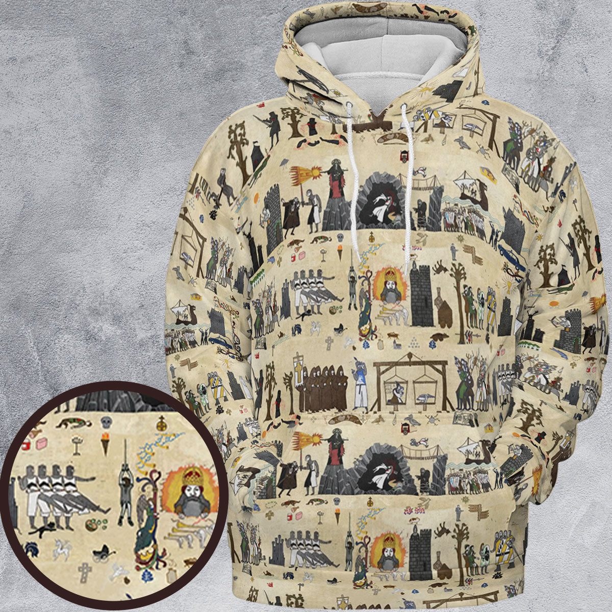 Bayeux Tapestry Monty Python All-over Print Hoodie
