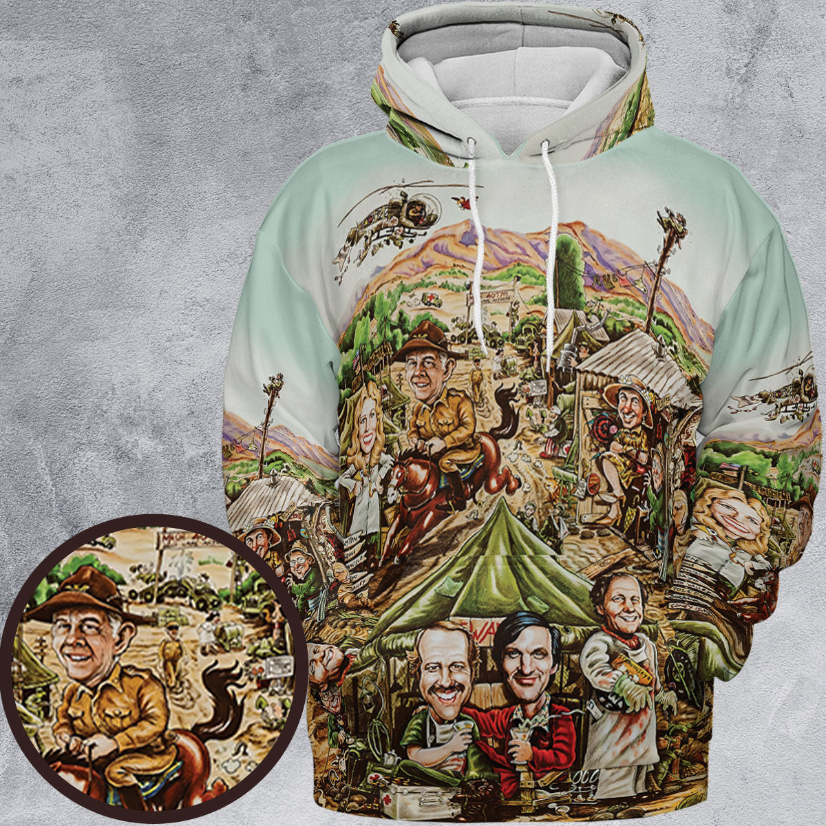 M*A*S*H Movie Art All-over Print Hoodie