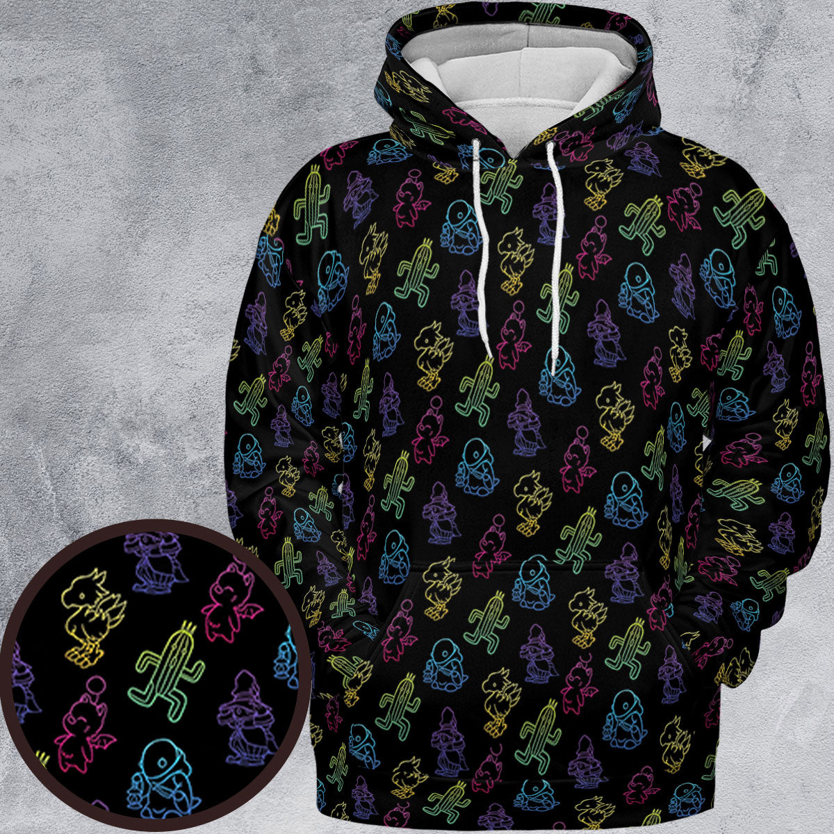 From Chocobos To Cactuars Final Fantasy All-over Print Hoodie