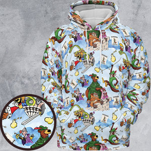 Robin Hood Characters Pattern All-over Print Hoodie