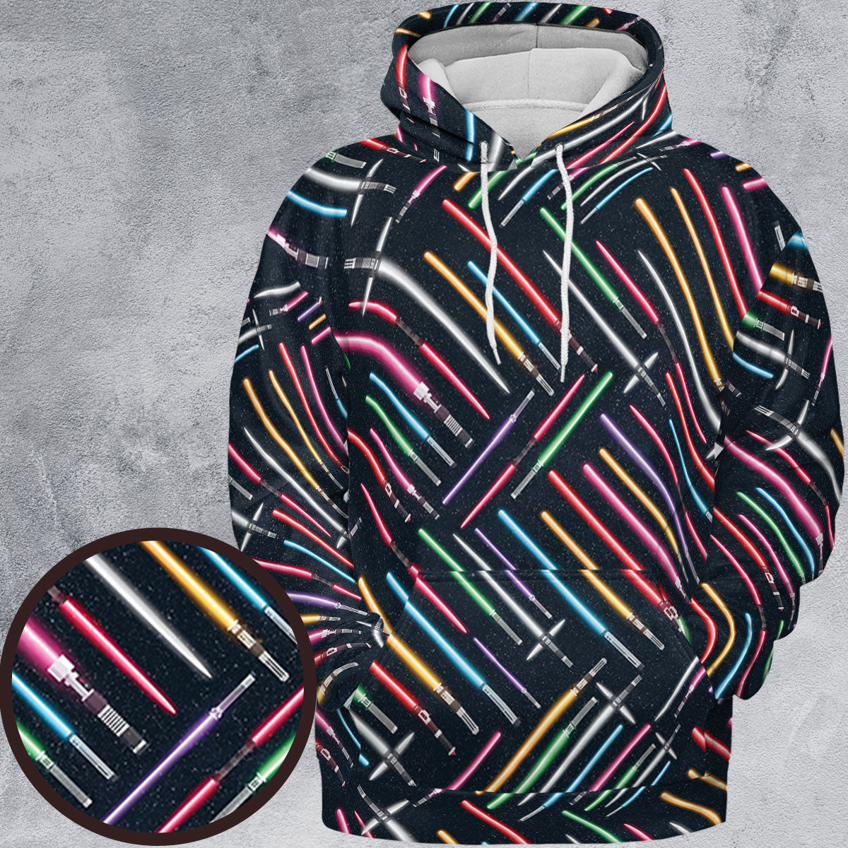 Lightsabers Star Wars Pattern All-over Print Hoodie