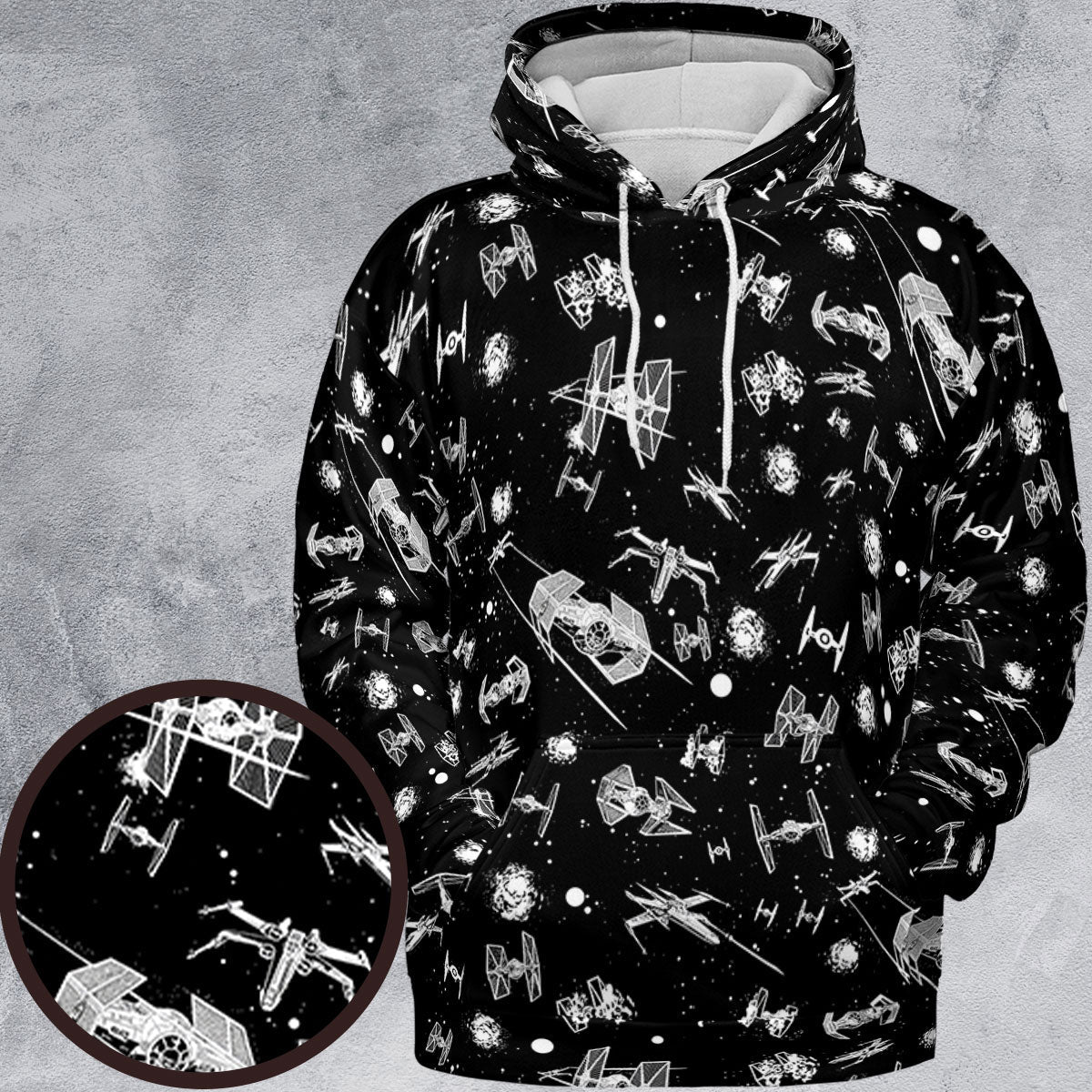 Space Ship Battle Star Wars All-over Print Hoodie