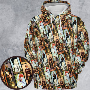 Haunted Mansion Vintage Stretch Pattern All-over Print Hoodie