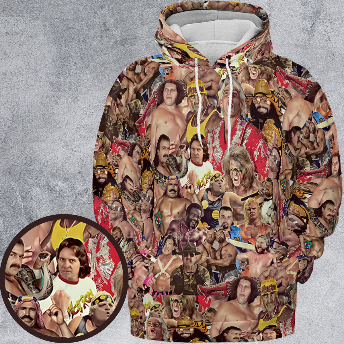 Pro Wrestlers All-over Print Hoodie
