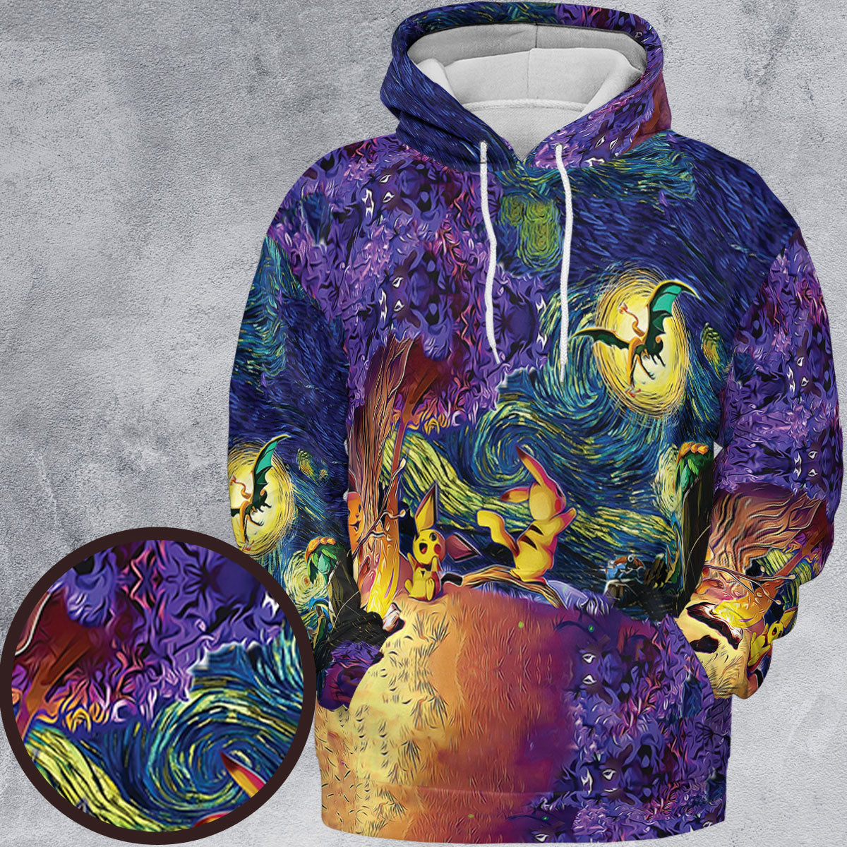 Pokemon Starry Night Campfire All-over Print Hoodie