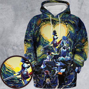 Kingdom Hearts Starry Night All-over Print Hoodie