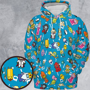Adventure Time Characters Doodle All-over Print Hoodie