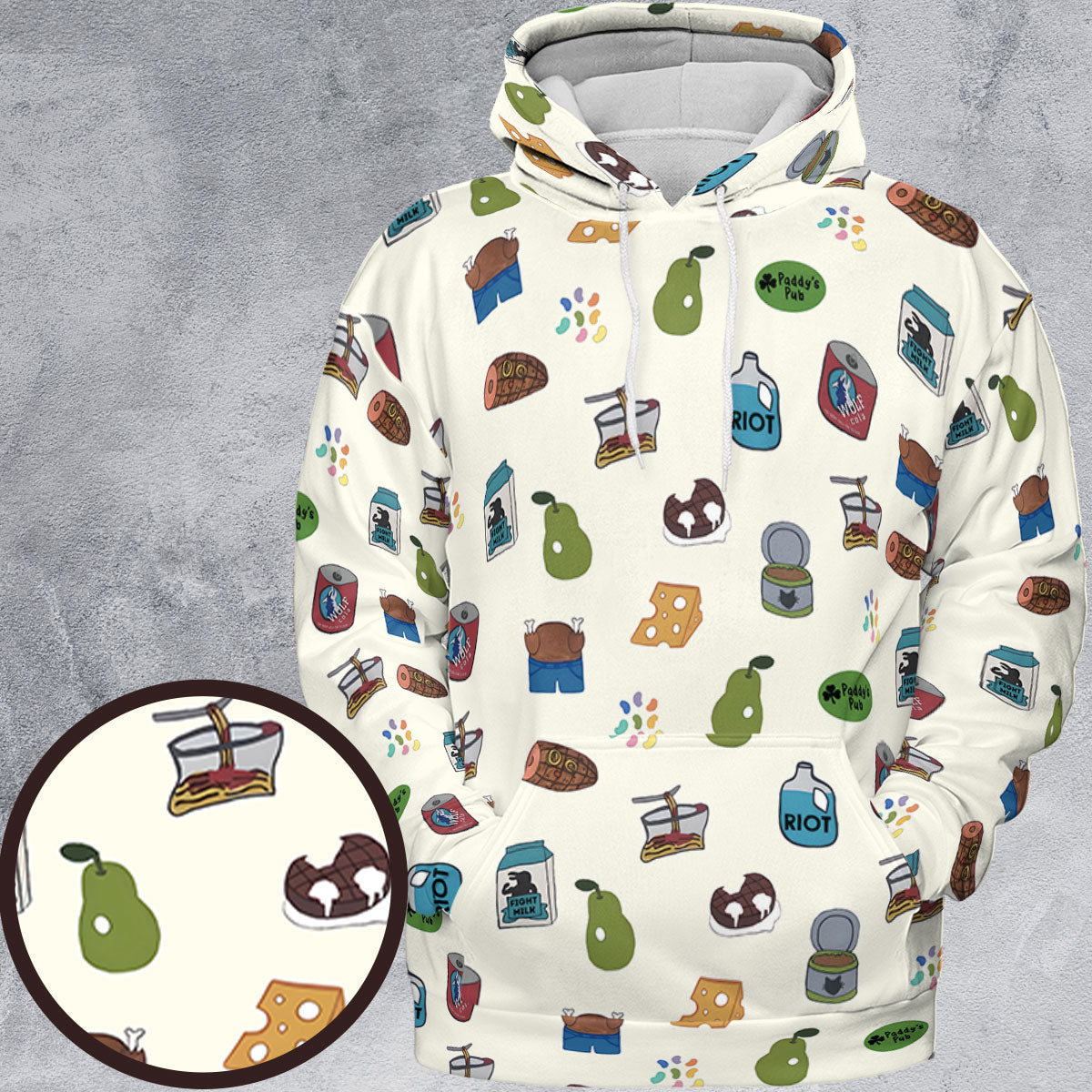 The Food of It's Always Sunny In Philadelphia All-over Print Hoodie