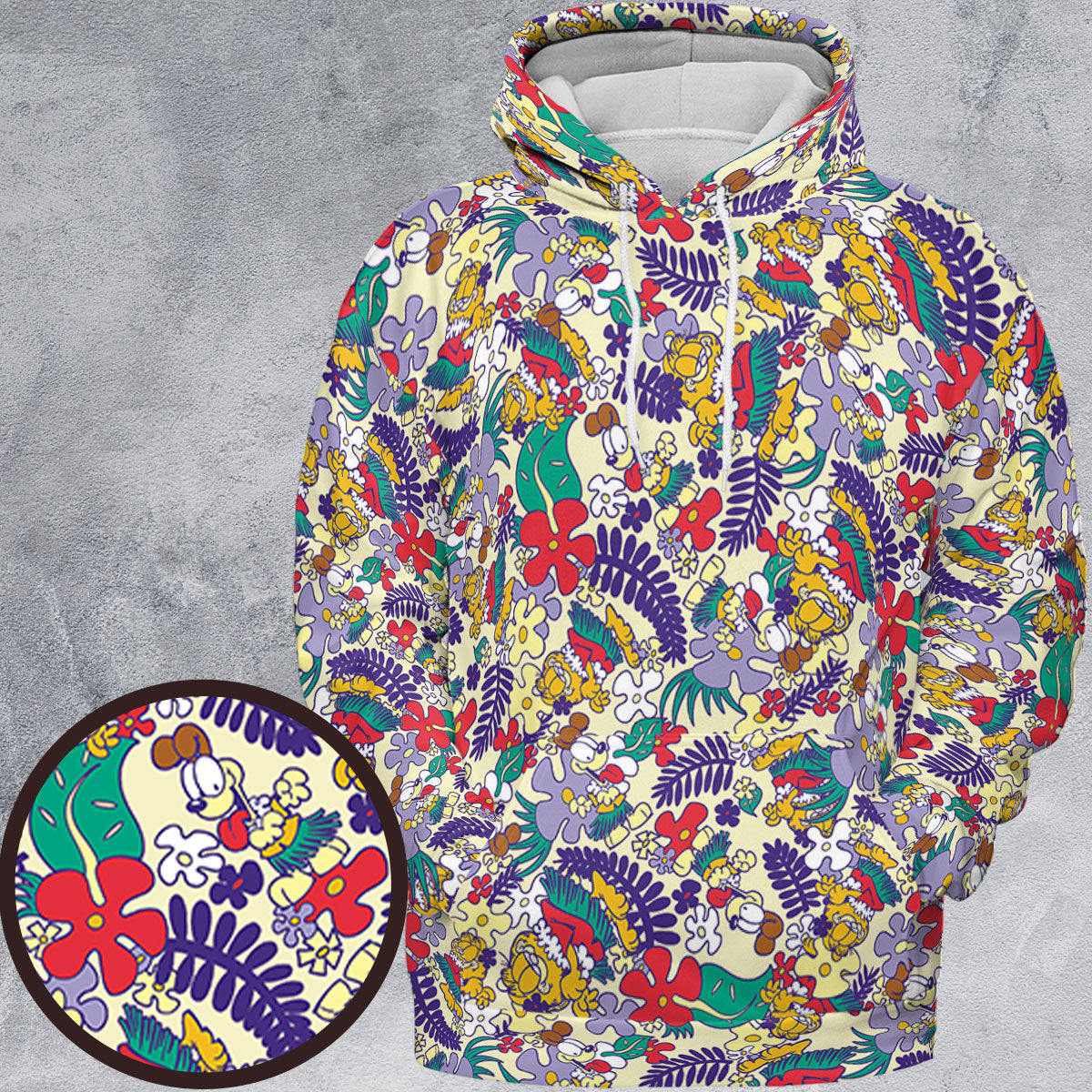 Aloha Garfield And Odie All-over Print Hoodie