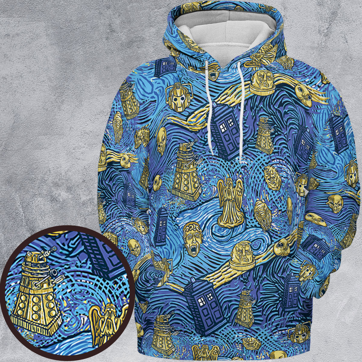 Starry Night Tardis Doctor Who All-over Print Hoodie