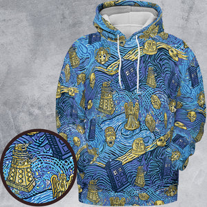 Starry Night Tardis Doctor Who All-over Print Hoodie