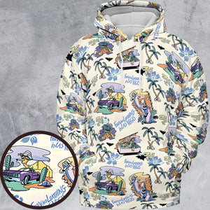 Vacation Fear and Loathing In Las Vegas Pattern All-over Print Hoodie
