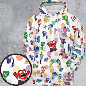 Emotion Characters Inside Out All-over Print Hoodie