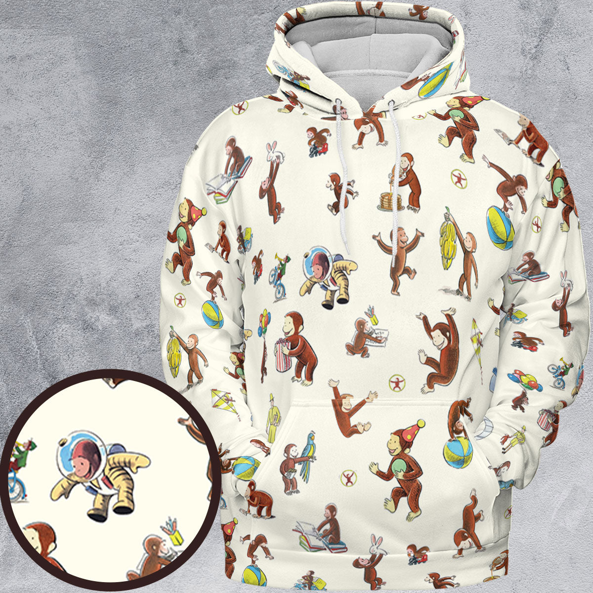 Riotsociety Curious George All-over Print Hoodie