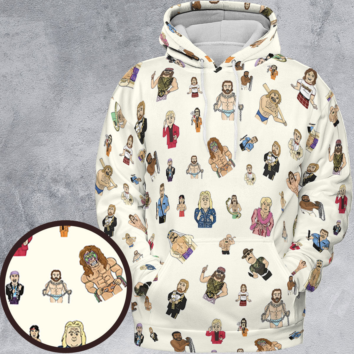 Old School Pro Wrestling All-over Print Hoodie