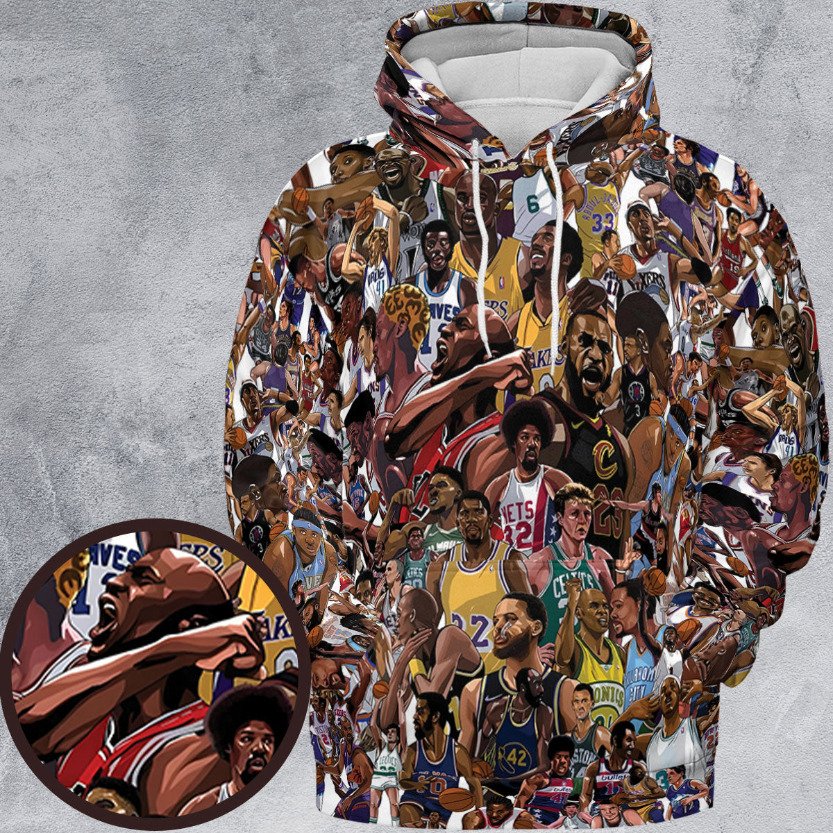 Basketball Superstars All-over Print Hoodie