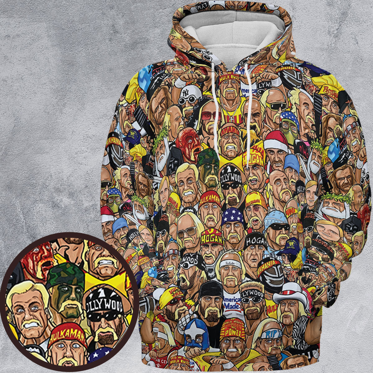Classic Wrestlers All-over Print Hoodie