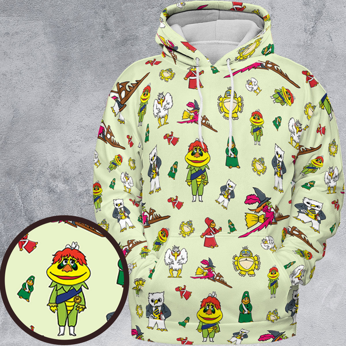 H.R. Pufnstuf Characters Sid and Marty All-over Print Hoodie