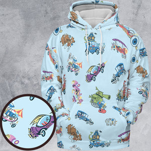 W is for Wacky Races All-over Print Hoodie