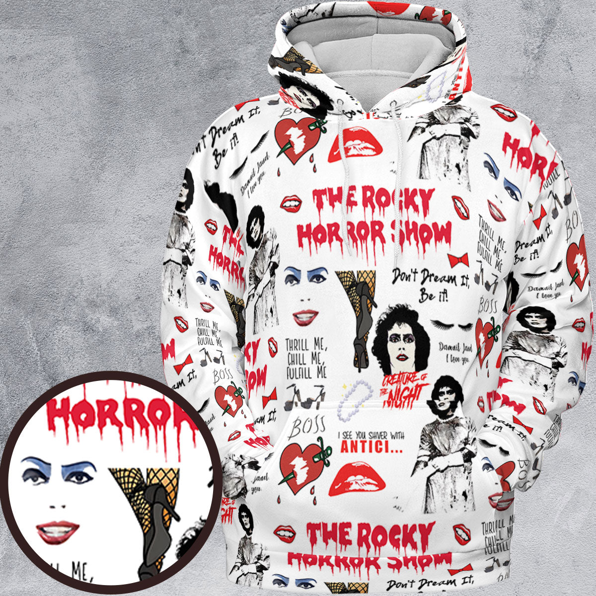 The Rocky Horror Picture Show Pattern All-over Print Hoodie
