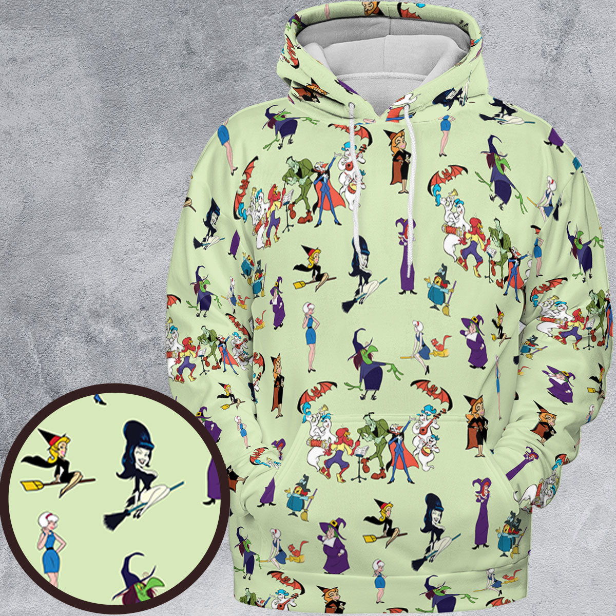 70s Witches Cartoon Characters All-over Print Hoodie