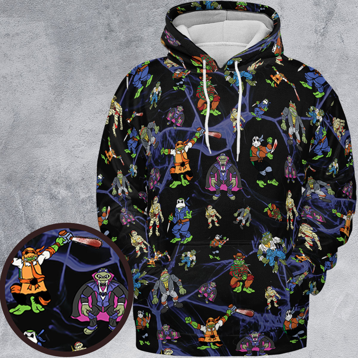 TMNT Universal Monsters And Sewer Slasher Toys All-over Print Hoodie