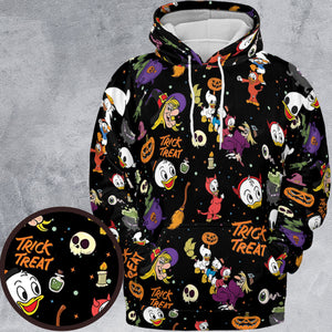 Huey, Dewey and Louie Duck Halloween All-over Print Hoodie