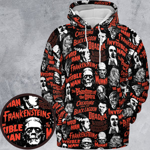 Monster Tiles All-over Print Hoodie